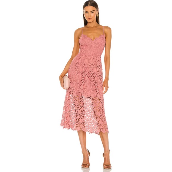 Astr Dresses & Skirts - Astr The Label Lace A-Line Midi Dress
